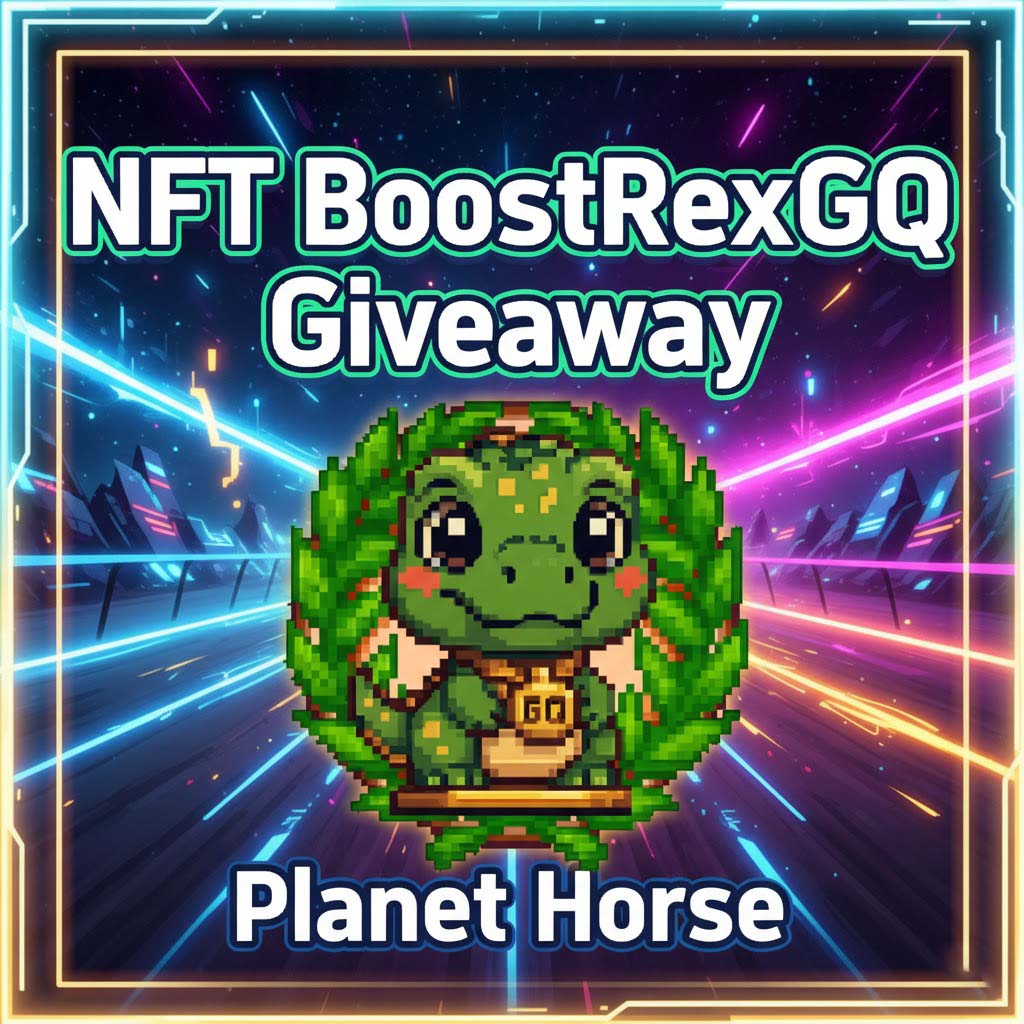 This is your chance to win a game-changing NFT! I'm giving away one #BoostRexGQ NFT for <a href="/PlanetHorseGame/">Planet Horse</a> - a beast that gives your horses a massive XP boost in EVERY race.

JOIN Planet Horse and earn here: planethorse.io/?ref=gqz
STRICT RULE: If you do not follow all steps below,