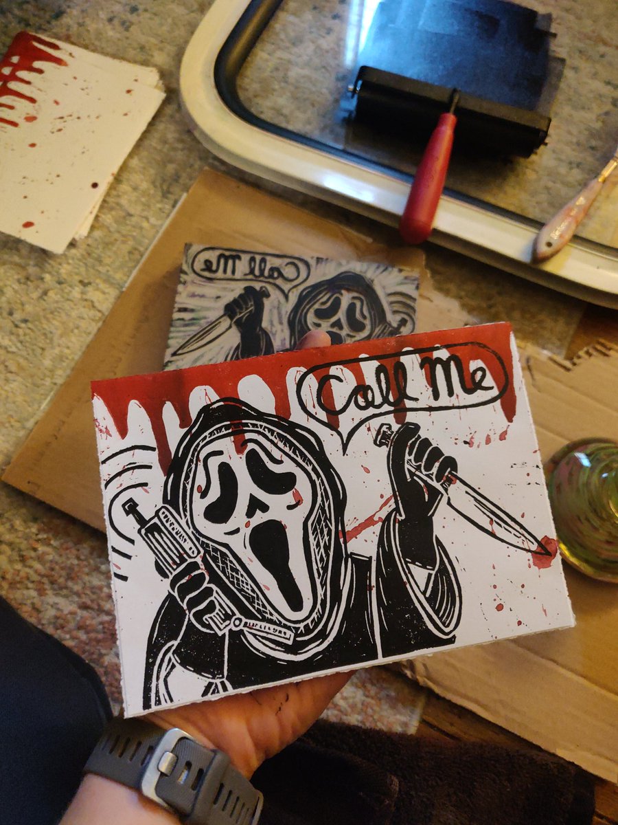 tmr_makes's tweet image. Four fall prints. Three major hides. One mostly for fundraising.