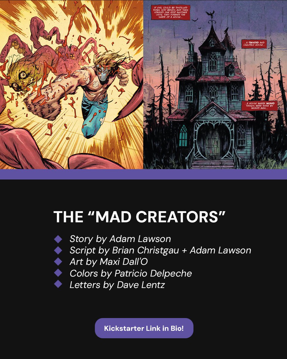 THE LAB (@thelabpress) on Twitter photo The Mad Dog Morgan Kickstarter is live - and it's fully funded in less than 2 hours! Don't miss out on the chance to grab this indie wrestling thriller and TONS of exclusives.
Kickstarter link in reply 💬
<a href="/GiftedRebelsCo/">Adam Lawson</a> <a href="/Maxidalloart/">Maxi Dallo</a> <a href="/BrianChristgau/">Brian Christgau -Writer/Editor Currently Available</a> The Mad Dog Morgan Kickstarter is live - and it's fully funded in less than 2 hours! Don't miss out on the chance to grab this indie wrestling thriller and TONS of exclusives.
Kickstarter link in reply 💬
<a href="/GiftedRebelsCo/">Adam Lawson</a> <a href="/Maxidalloart/">Maxi Dallo</a> <a href="/BrianChristgau/">Brian Christgau -Writer/Editor Currently Available</a>