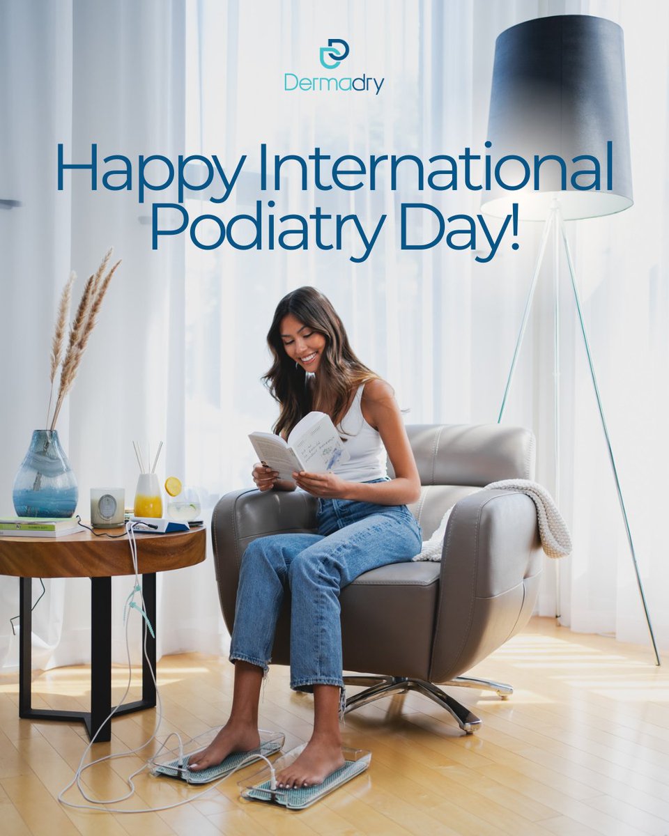 dermadry's tweet image. Proudly accepted by the Canadian Podiatric Medical Association, and approved by the American Podiatric Medical Association, we are beyond honored to empower more than 150,000 individuals with plantar #hyperhidrosis. 🦶💧

Happy International #Podiatry Day! 💙