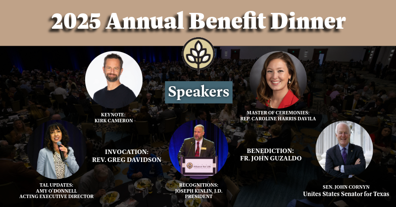 TXAlliance4Life's tweet photo. We’re just a few weeks away from the 2025 Texas Alliance for Life Annual Benefit Dinner, happening Saturday, October 25, at the Hilton Austin.

Join us for an inspiring evening featuring keynote speaker Kirk Cameron, U.S. Senator John Cornyn, Representative Caroline Harris Davila, Acting Executive Director Amy O'Donnell, Board President Joseph Kinlin, Reverend Greg Davidson, and Father John Guzaldo.

This special night will highlight the ongoing work of Texas Alliance for Life, thank the supporters who fuel our mission, and share how new partners can join us in advancing the cause of life across Texas.

A limited number of tables and seats remain, and reservations must be made by October 10. Seating is first-come, first-served—don’t wait to secure your spot.

Reserve your seat today:
https://t.co/ixO3zq5HGl