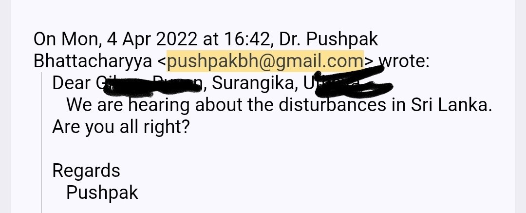 We met Prof Pushpak only once in 2019. But after 3 years, in 2022, he was thinking about our safety. Rest in peace, beautiful soul 🙏