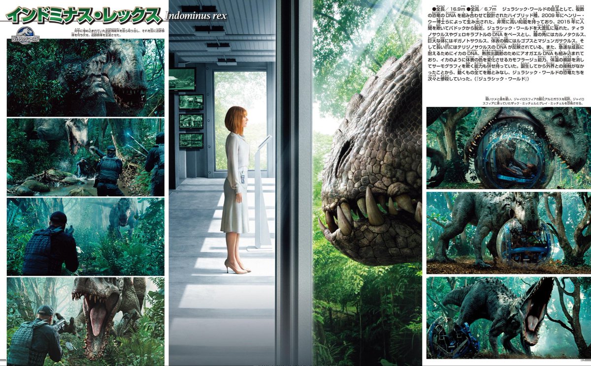 ConcreteTurdLog's tweet image. Indominus rex
From the new "Jurassic World Super Complete Works" book.
