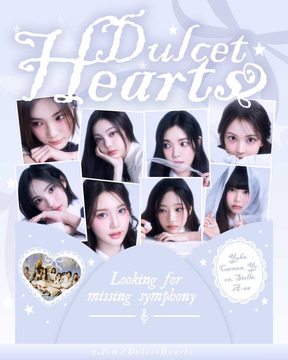 ⓘ 𝅄 ۫ 🦢 We, 𝐷𝑢𝑙𝑐𝑒𝑡𝐻𝑒𝑎𝑟𝑡𝑠, are on a dreamy little quest to find our missing tones, to complete this symphony we call home  ♡+  We’re also hoping to find another charming 𝗢𝗔/𝗦𝗤𝘀 to share soft secrets and starry skies.. ₊ ᨩ

A retweet would be appreciated!