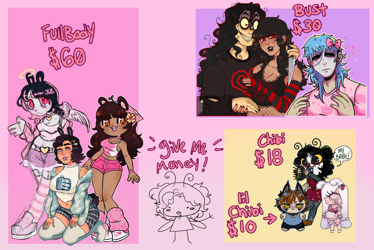 My work hours are being cut so that means less money and more time to draw so I'm opening my c0mmissi0ns