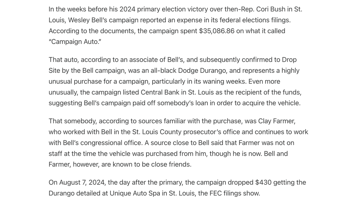 BobBrigham's tweet photo. There's a new #WesleyBell scandal, only 4 days into his contested primary.
"At an event in 2025, after constituents pressuring Bell on his fealty to #Israel were roughed up, Bell can be seen leaving with staff in a Denali."
Love the @CoriBush vs. @bell4mo rematch!
#AIPAC https://t.co/aSSlr73a4s