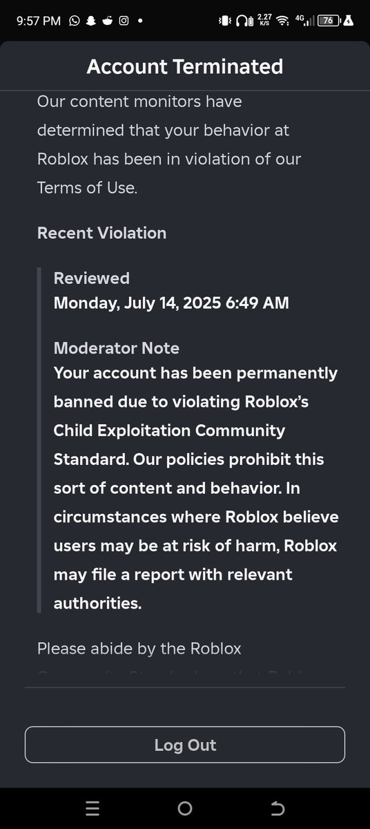 Joker64449591's tweet image. Hey @Roblox can you guys please help me? Since my account had no sign of coming back I tried making a new one but it instantly got terminated and I got DEVICE BANNED for trying to avoid action taken on another account 😭 please help me, this is the only game I play these days 🙏