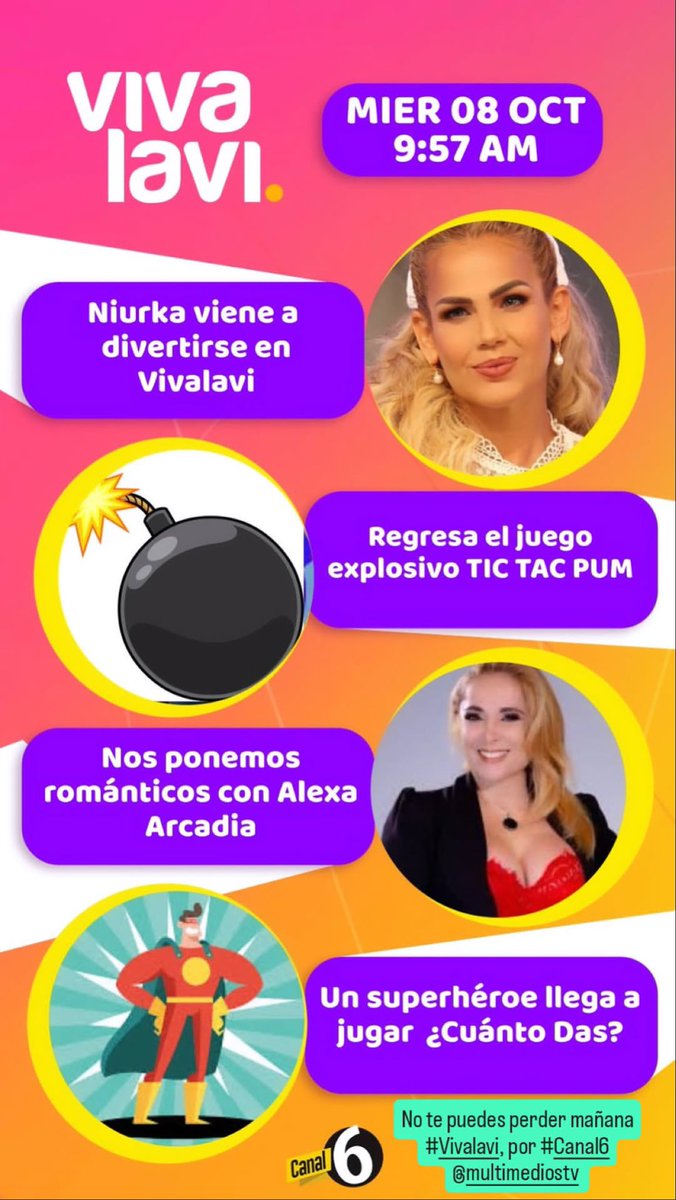 Recuerden que tenemos una cita como todos los miércoles por Canal 6 en Vivalavi Mx 11:30 am , en mi sección “En la intimidad con Alexa”

Los espero 💕💕 

#alexaarcadiatv #tv #tvshow #mylovers