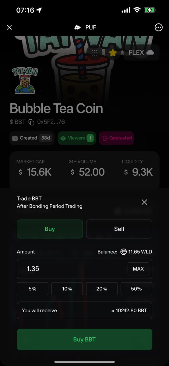 BubbleGameBBG's tweet photo. You can now join the upcoming airdrop with just 1.35 WLD.

Don’t miss this opportunity to increase your share — join now.

https://t.co/Qb0KhWD6Ya

@BubbleTeaCoinGG 
@GGmomomo_xyz
@PufLaunch
@worldcoinfnd 
@worldnetwork 

#BBT #BubbleTeaCoin #DrinkToEarn #bubblechain https://t.co/GbK42bfTAg