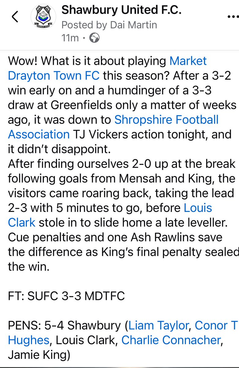 Shawbury United FC (@shawburyutd) on Twitter photo 