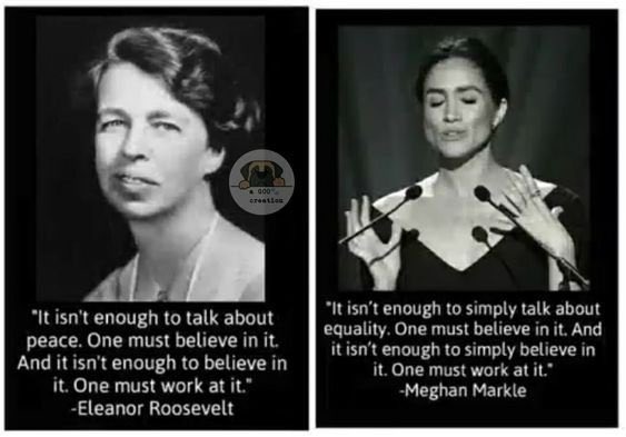 HRHCatherine's tweet image. That time Meghan Markle plagiarised Eleanor Roosevelt at the United Nations.