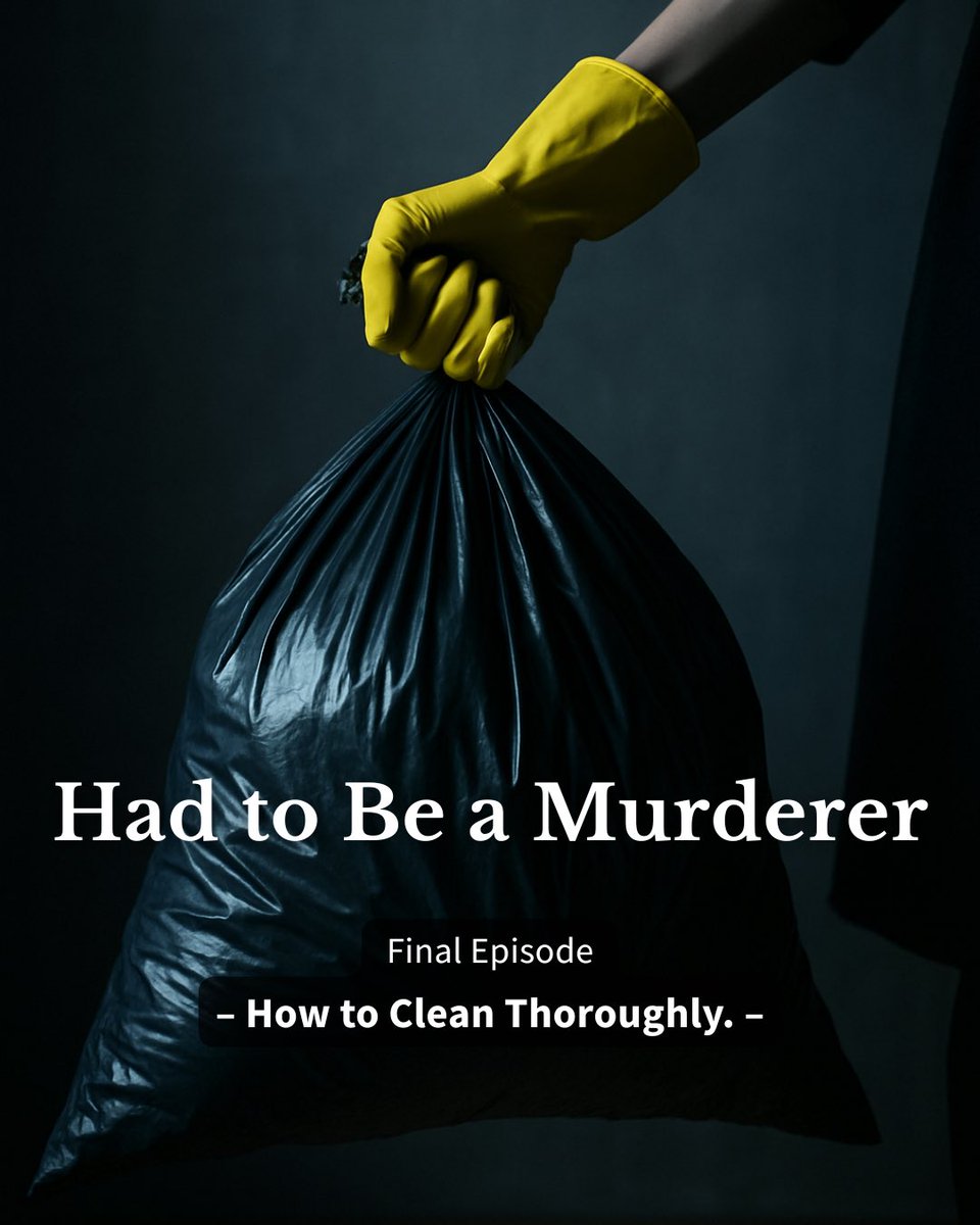 yeonjang_ja's tweet photo. 📘 Had to Be a Murderer
Ep.7 (Final) – How to Clean Thoroughly.

📢 New episodes every Mon/Wed/Fri
⚠️ Copyright belongs to the creator.
Unauthorized reposting or reuse is prohibited.

#Yeonjangja #FlashFiction #ShortStory
#Knovel #KoreanFiction #TranslatedLit
#AsianLit https://t.co/vdbCgA408K