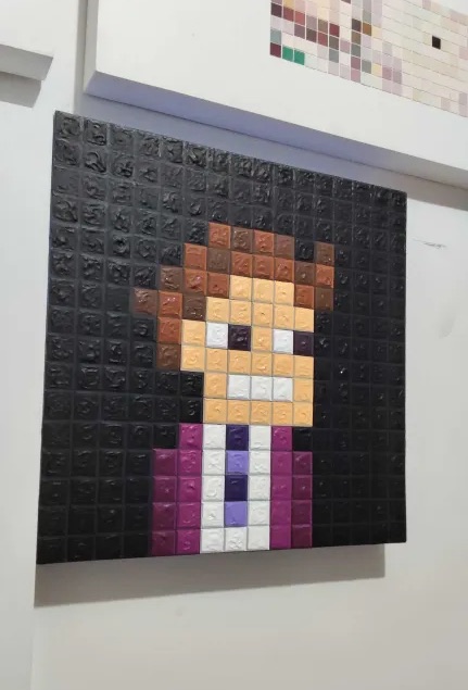 villagers_nft's tweet photo. It is always so cool to see people create art based upon the characters in the @villagers_nft. Shout out to @studiowannab for making this beautiful piece! 💙 https://t.co/1RPprf6ZeR