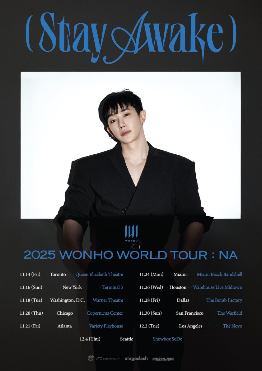 stageslash's tweet photo. ⏰ WENEE, are you ready?
General sale for the <STAY AWAKE>: North America Tour starts TOMORROW at 10AM local time! 🎟️💙

Don’t wait - tickets will go fast!
https://t.co/lpdWZEYQE2

#StayAwakeTour #WENEE #WorldTour #KpopLive #WONHO #WENEE #WONHOTour2025 https://t.co/5mdvESJuLF