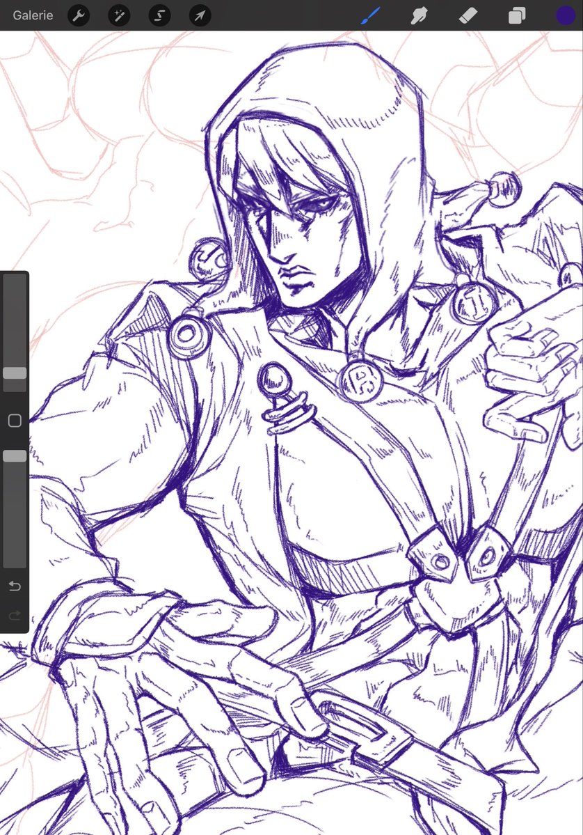 Work in progress! I love drawing in the JOJO artstyle 🖤✂️
