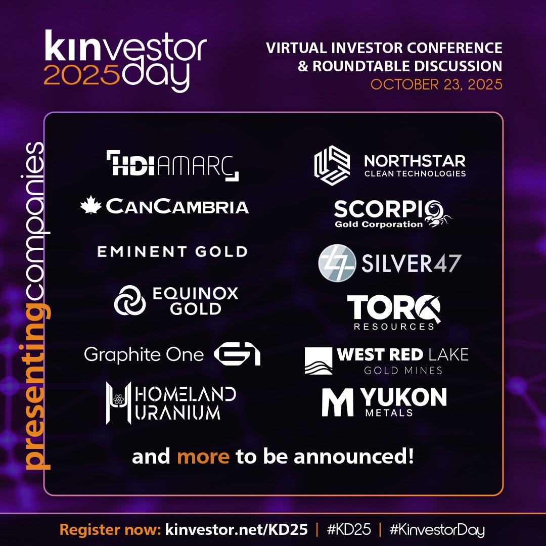 Shaun_KinComm's tweet image. 📢Save the Date 📢for Kinvestor Day 2025 Conference

📅 October 23, 2025
🕗 8am PT | 11am ET
Register: us06web.zoom.us/webinar/regist…