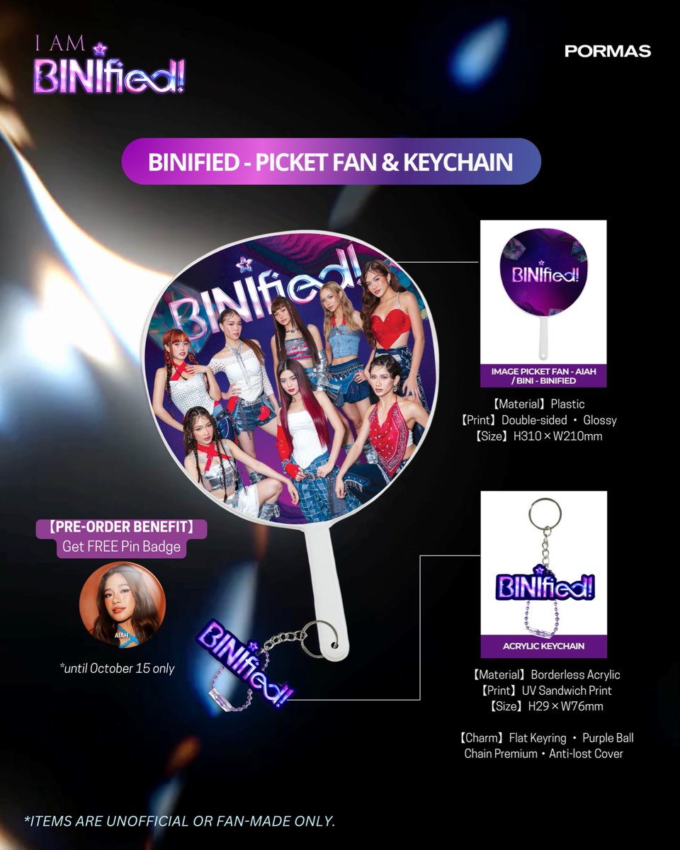 pormasph's tweet photo. [I am BINIFied Merch] 🌟 OUT NOW!!!

🟣 PRE-ORDER IS NOW OPEN ⭐️

<HOW TO ORDER> LINK: https://t.co/TCeUXBAKQO

<Mode of Payment> GCash/Bank Transfer
<Delivery> Ships on or about October 25th via J&amp;T Express or the Shopee Checkout link.

*All products are unofficial or fan-made. https://t.co/pn2K700mkb