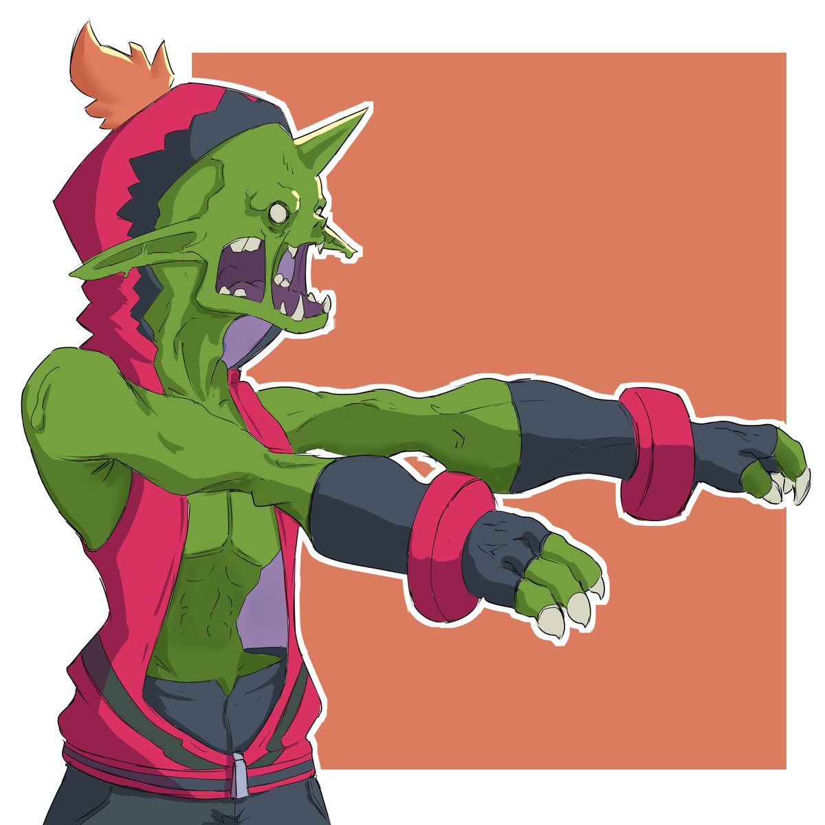 (Late) Day 6 of #Disgaeatober2025 : Generic in cosplay.

A zombie cosplaying as his idol Zed: the greatest zombie  and brother ever.   

#ディスガイア