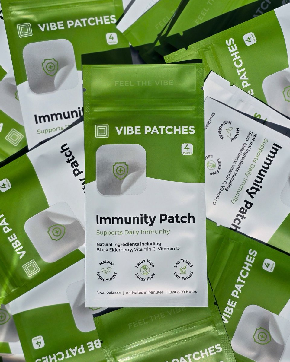 VibePatches's tweet image. 🛡️ Strengthen your defense, naturally.

The Immunity Patch delivers Zinc, Elderberry, Vitamin C &amp;amp; D3 for 8–10 hrs of steady support. Vegan, lab-tested, made in the USA.

Peel. Stick. Guard your vibe. 🌿
#ImmunityPatch #VibePatches #WellnessPatch #Wellness #TopicalPatch