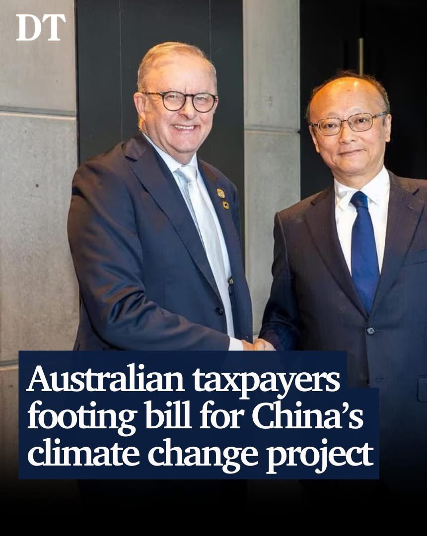Joey1800callme's tweet image. WTAF??? 

Australian taxpayers are bankrolling a Chinese Communist Party-run climate initiative to drive renewables uptake and improve air quality in eastern China. 

FULL STORY: bit.ly/4nHMjEF

Commie #ALBOMUSTGO