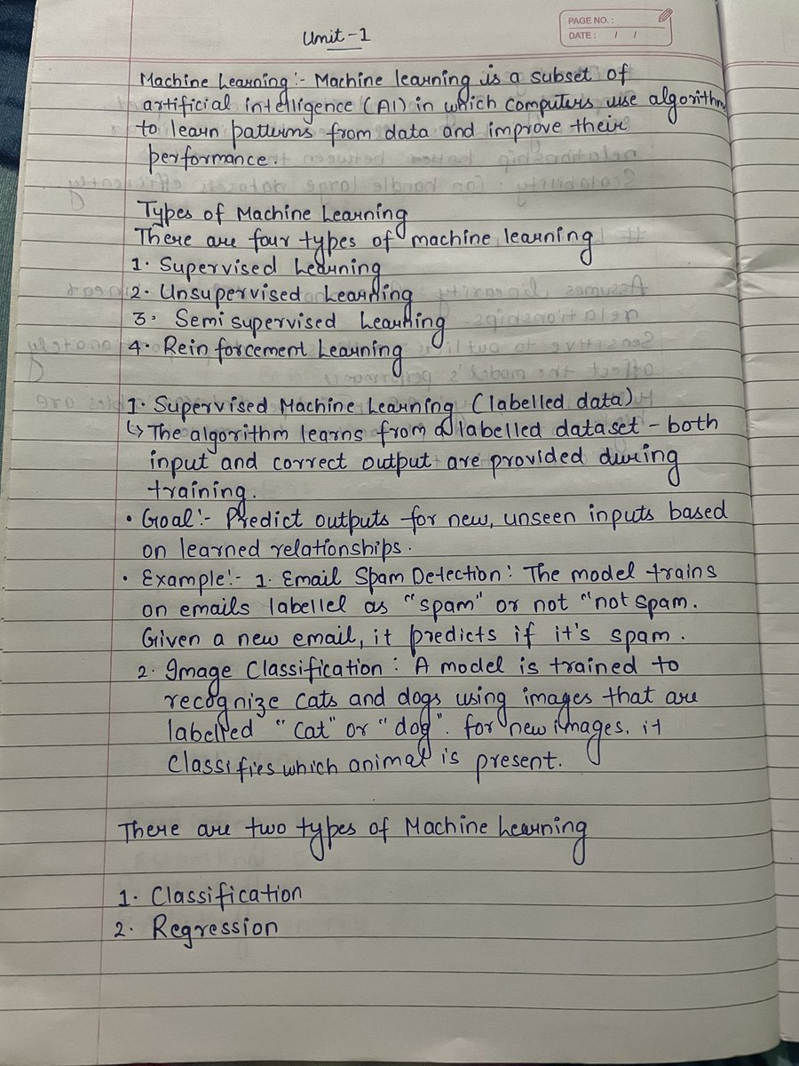 piyushpandey189's tweet image. Day 75 of #100DaysOfCode :
Started Machine Learning today.
Learned what it is, types of ML, and subtypes of ML.
#AI #ML #100DaysOfCode #LearningInPublic