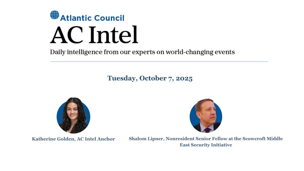 “Two years since the initial trauma of the October 7 massacre, Israel is, in many ways, back living on October 6,” <a href="/ACMideast/">Atlantic Council Middle East Programs</a>’s <a href="/ShalomLipner/">Shalom Lipner</a> tells us in today’s edition of our #ACIntel Newsletter.

Subscribe to receive exclusive insights and updates: 
➡️ bit.ly/3KImu8G
