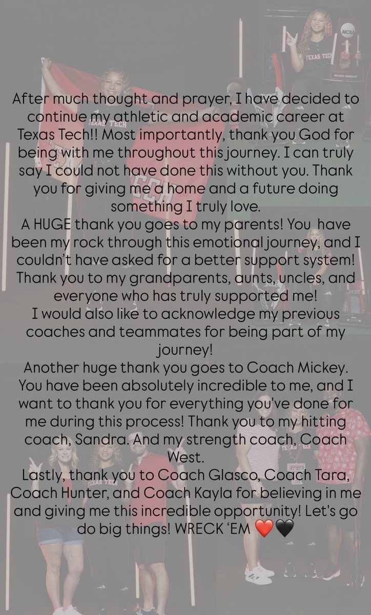 <a href="/TexasTechSB/">Texas Tech Softball</a> SEE YOU SOON LUBBOCK! ❤️🖤 <a href="/OKAthletics/">OK Athletics National 16u Madden/Brown</a> <a href="/GerryGlasco/">Gerry Glasco</a> <a href="/CoachArchibald/">Tara Archibald</a> <a href="/kswaggyyyy/">kayla kowalik</a>