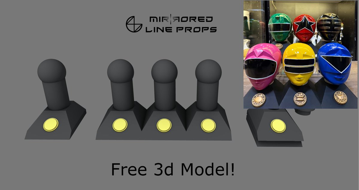 mirrored_line's tweet image. Modular stand for displaying mini helmets! Stands are connectable, stackable, and the top uses a twist connector to attach to the base

Helmet prints done by bk_krazycosplay on IG for Nakia Burrise

cults3d.com/en/design-coll…

#PowerRangers #supersentai