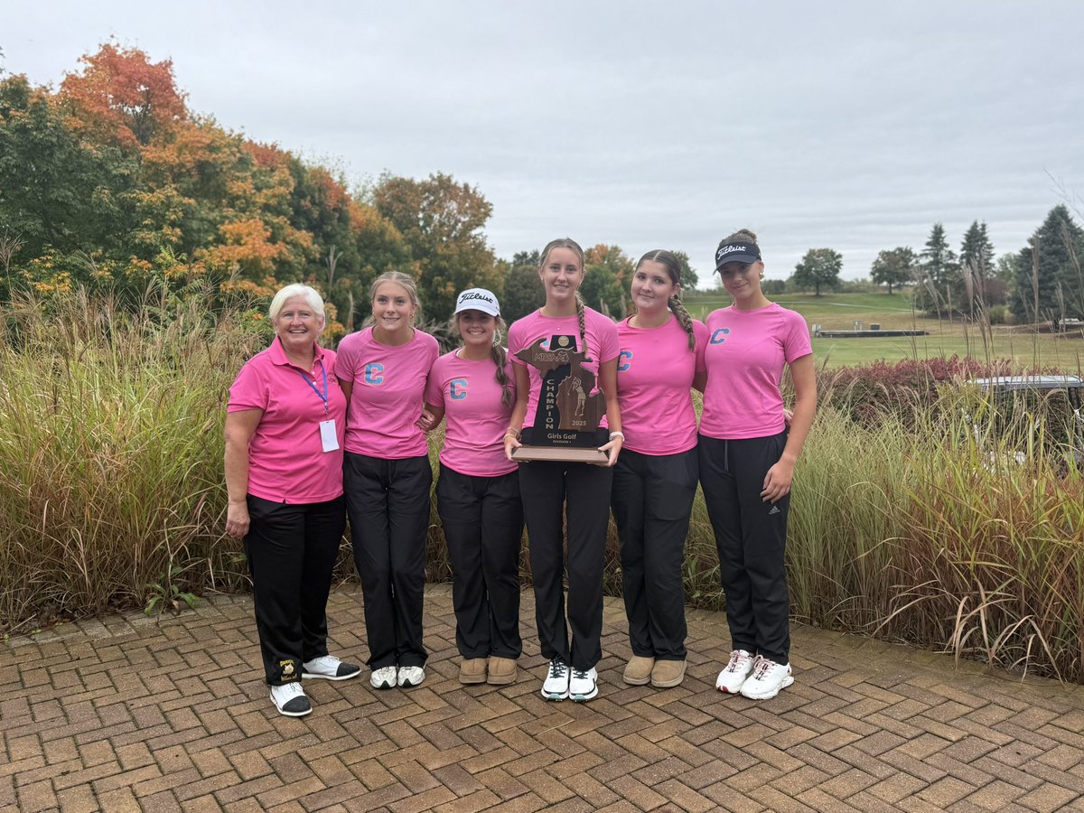CTownGirlsGolf's tweet photo. BACK TO BACK REGIONAL CHAMPS!!  We staked our claim to States as we had a historic day with 3 players in top 4! Led by @Lily_Haviland who took the Medalist spot as overall low followed by @lily_fish_golf  in 2nd!  @CTownAthletic @ClarkstonNewsMI @MIPrepZone https://t.co/Xvbj2qIN4G