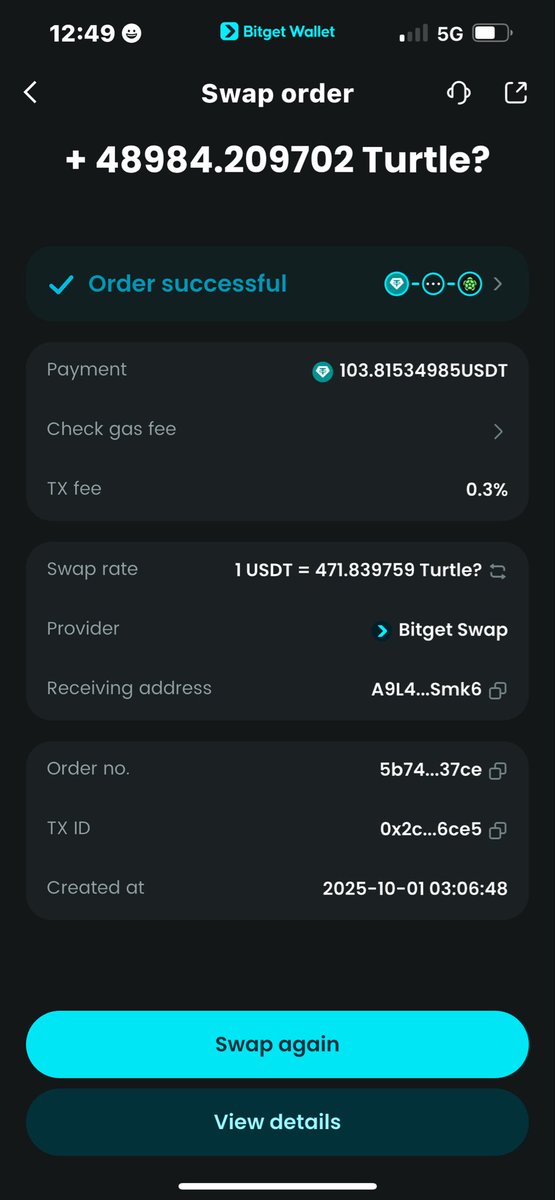 MaziCryptos's tweet photo. @turtledotxyz @binance Why did all $Turtletoken I bought turn to $.0? I bought  $103 worth of Turtle? https://t.co/yCDYMonpMC