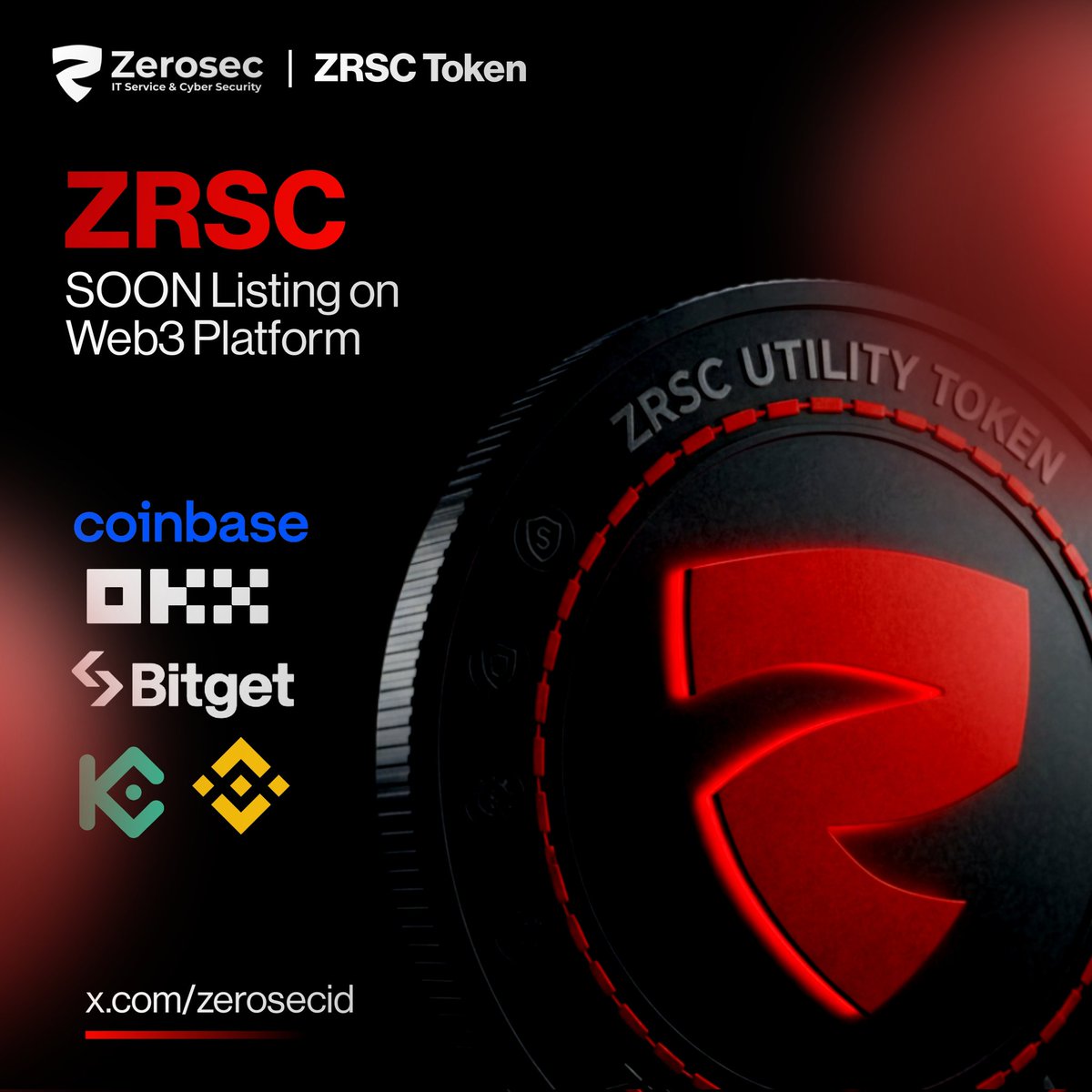 zerosecid's tweet photo. 🔥 ZRSC is coming to Web3!
Get ready for the official listing of $ZRSC Utility Token — powering the ZeroSec Ecosystem in IT Service &amp; Cyber Security.

Soon available on major exchanges:
💠 Coinbase
💠 OKX
💠 Bitget
💠 KuCoin
💠 Binance

Stay tuned 👇
🔗 https://t.co/Lks4bsUFWN https://t.co/P1Yl56y7rp