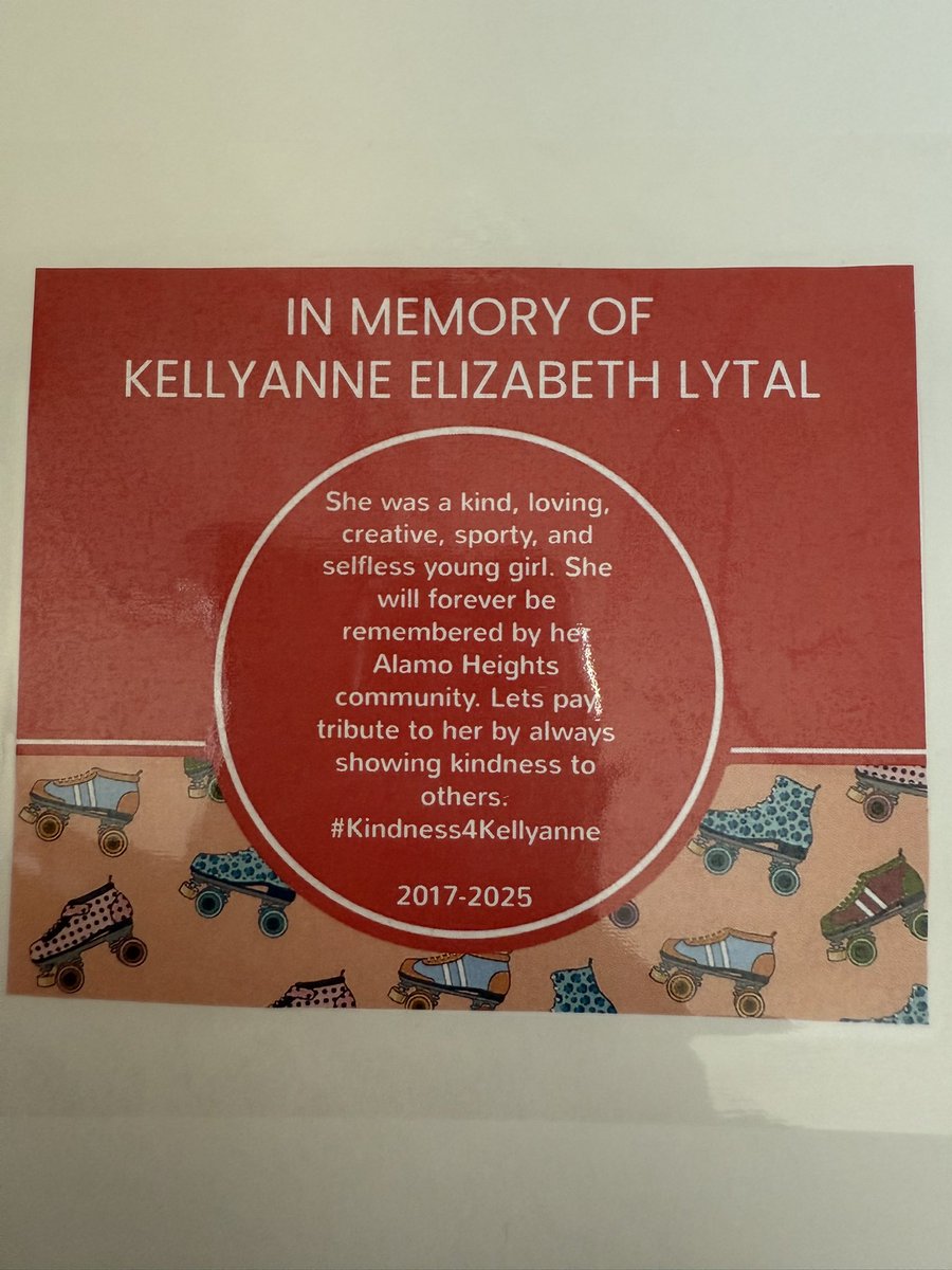 Our library has dedicated some incredible books in memory of Kellyanne. Our <a href="/AHISD/">Alamo Heights ISD</a> community will never ever forget her. Her little sister joined me on CNN last Friday to showcase her sister’s dedicated books🥹🫶🏼!Kellyanne, your joy shine through our library shelves💙💛!