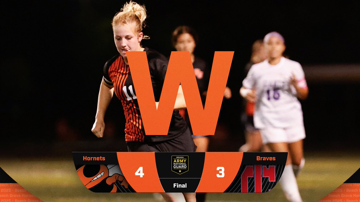 ⚽️ FINAL ⚽️ 

Beech Grove Hornets: 4
Indian Creek Braves: 3

The Hornets sting the Braves with a thrilling final score! Let’s keep the victories coming! 🐝💪

Harper Moore with the Hat 🎩 Trick!

Aileen scores a goal too! 

 #HornetPride