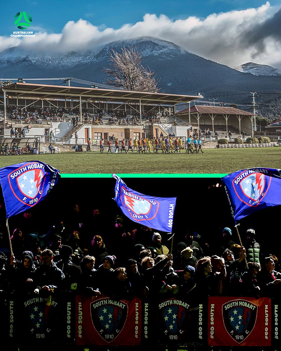 South Hobart might have the most picturesque terrace in all of Australian sport, not just football 😍

D'Arcy Street sits at the base of the slopes of Mount Wellington with views over the city and the River Derwent.

📷 Nikki Long / South Hobart FC

#AusChampionship
