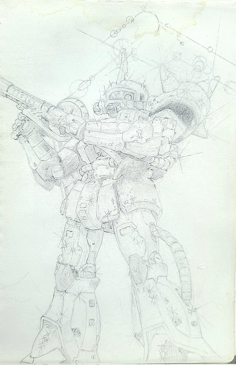 scraqphraq's tweet image. Older Char Zaku II 

Accidental coffee stain kinda worked out lol

#gundamfanart