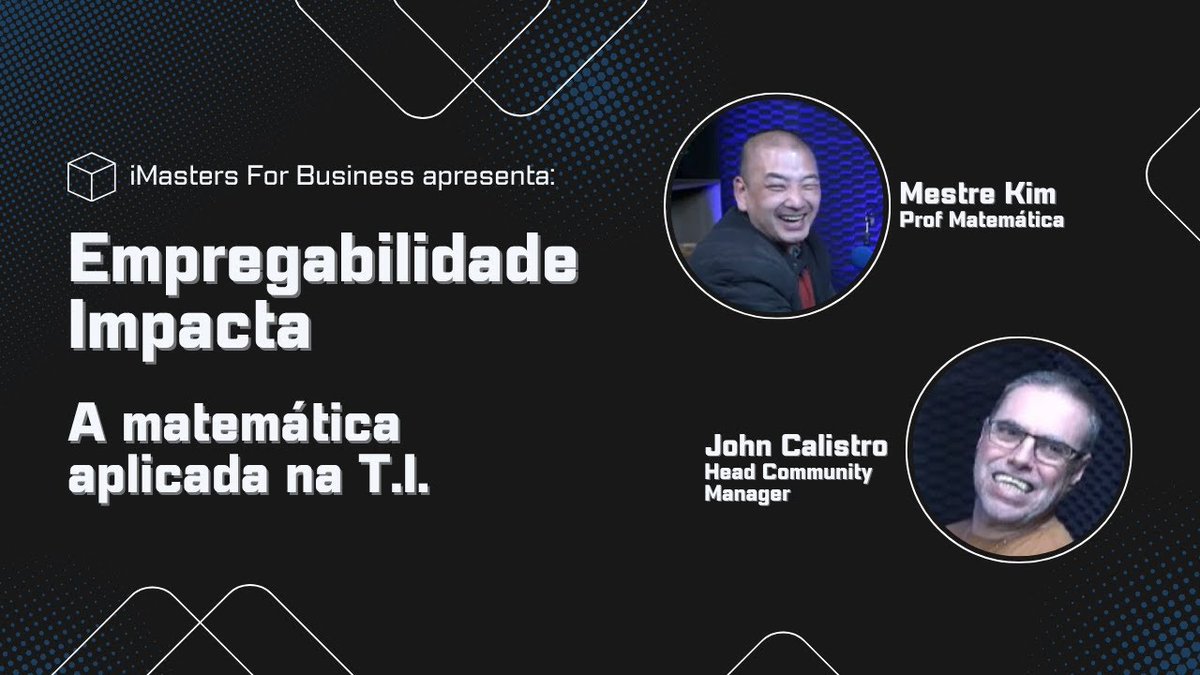 iMasters's tweet image. Tá procurando um papo sobre carreira na área tech?
Encontrou!! O iMasters e a Impacta criaram uma série de encontros online sobre carreira. O primeiro é hoje, às 21h.
Descubra tudo sobre: A matemática aplicada na T.I.
Vai começar: youtube.com/watch?v=6dI2re…