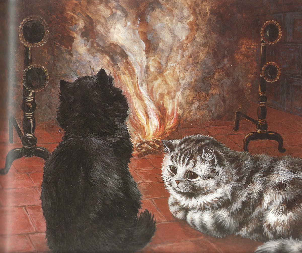 LouisWainBot's tweet photo. 'By the Fire' https://t.co/vRM65n3q7T