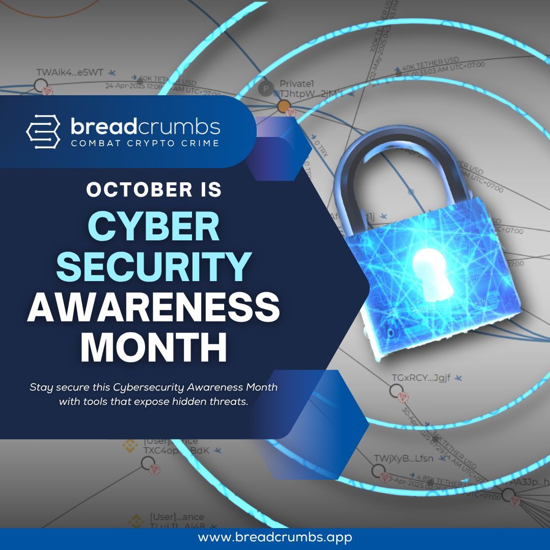 AppBreadcrumbs's tweet image. Cyber threats don’t wait. Neither should we.

Stay alert 👀
Stay informed 🧠 
Stay secure 🔐

 #CyberSecurityAwarenessMonth #BlockchainSecurity #BreadcrumbsApp
