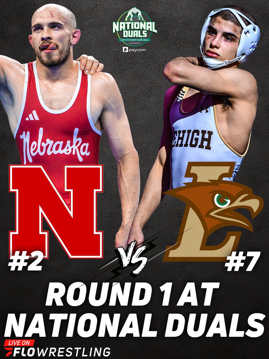 #2 Nebraska vs #7 Lehigh November 15th live on FloWrestling!