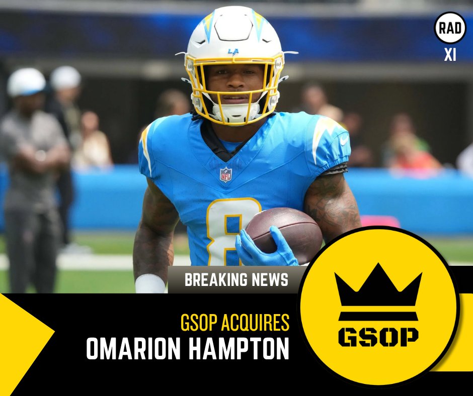 TheRadLeagueX's tweet photo. 🚨TRADE: @FigureItOut_TRL trades Omarion Hampton and RJ Harvey to @GSOP2019 for Kenneth Walker. Another first rounder traded as the league continues to shake things up. https://t.co/eqAiAJcaL9