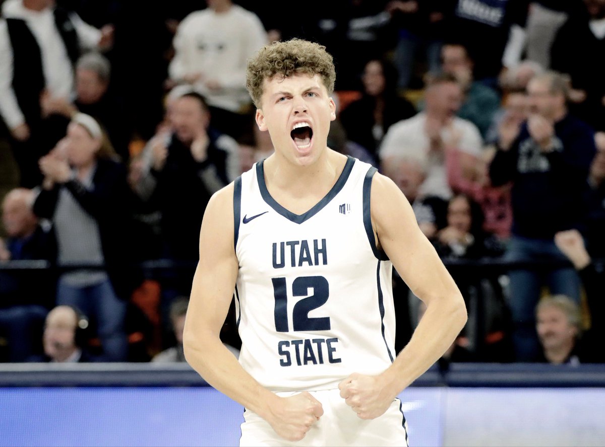 mid_madness's tweet image. MMM Mountain West Preseason Player of the Year:
Mason Falslev (Utah State)
Falslev returns 15 points, 6.3 rebounds, 3.7 assists, 2.3 steals per game, and leadership to one of the best programs in the country. He can shoot the three ball, was always on the floor, and a 50% FG %.