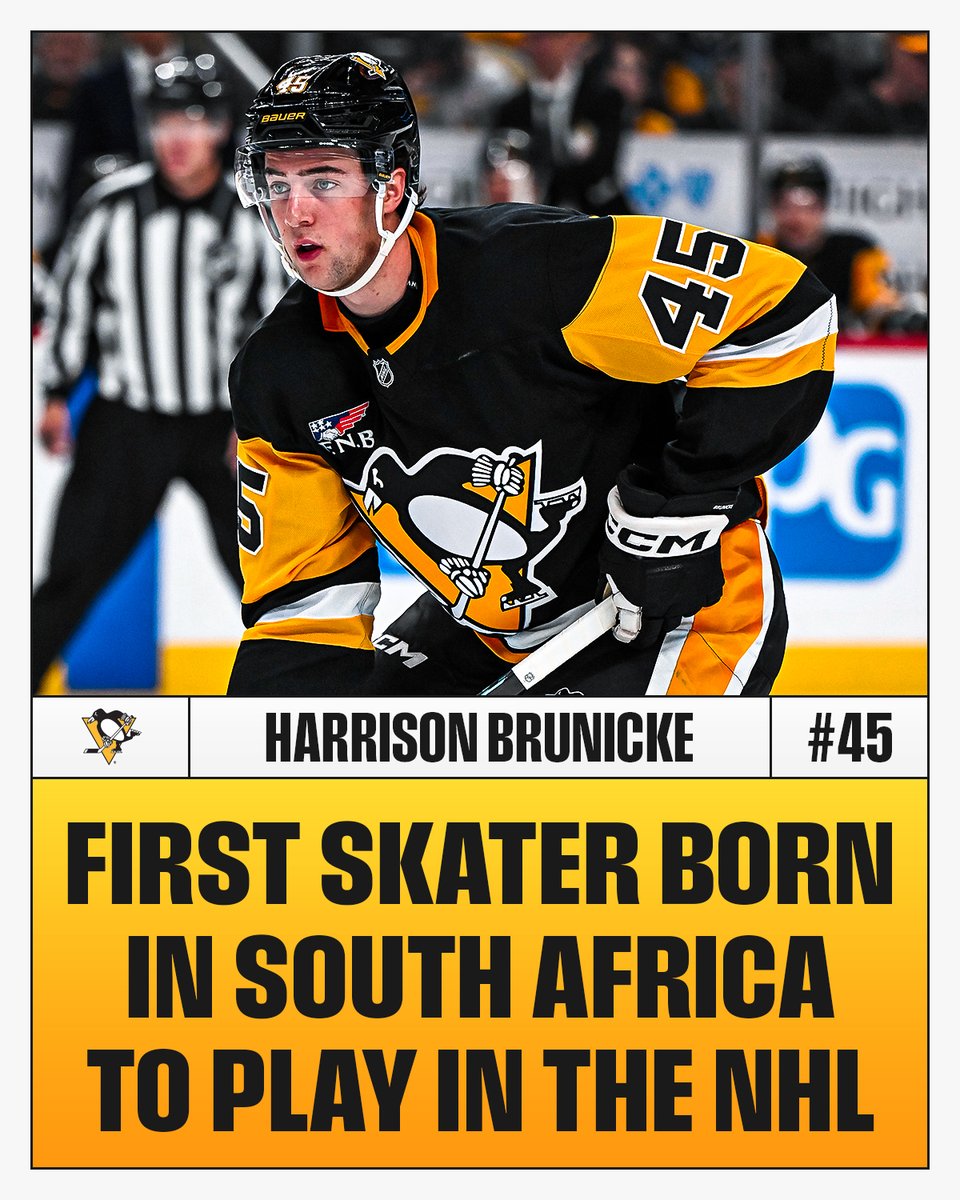 Harrison Brunicke makes history on opening night! 🇿🇦 #NHLFaceOff 

📺: <a href="/espn/">ESPN</a> ➡️ espn.com/watch