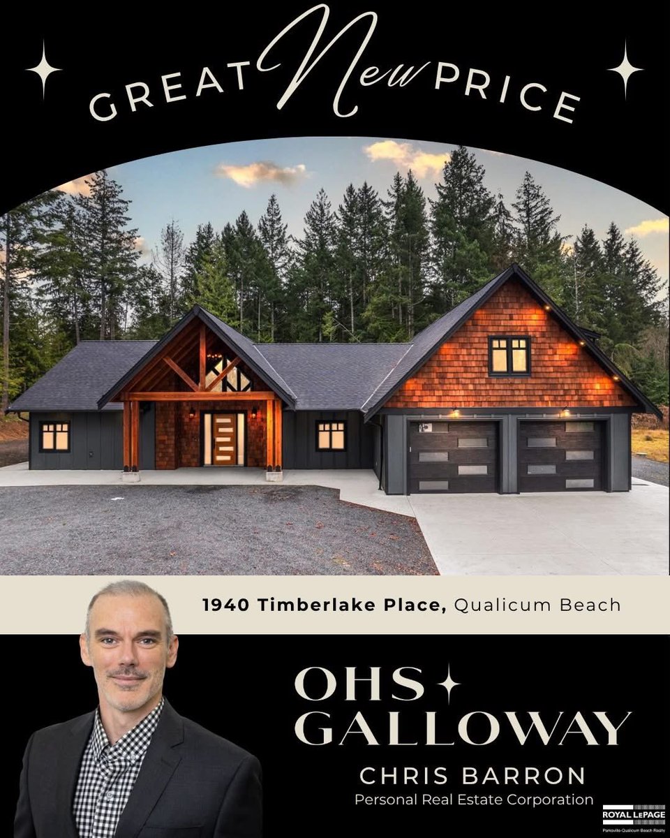 ChrisBarronRE's tweet photo. Great new price, $1,595,000! Just 15 minutes north of Qualicum Beach, 1940 Timberlake Place blends modern comfort with peaceful country living on a private, gated 4-acre estate.

https://t.co/CDxGa5L9iu https://t.co/MUtXcIOI3o