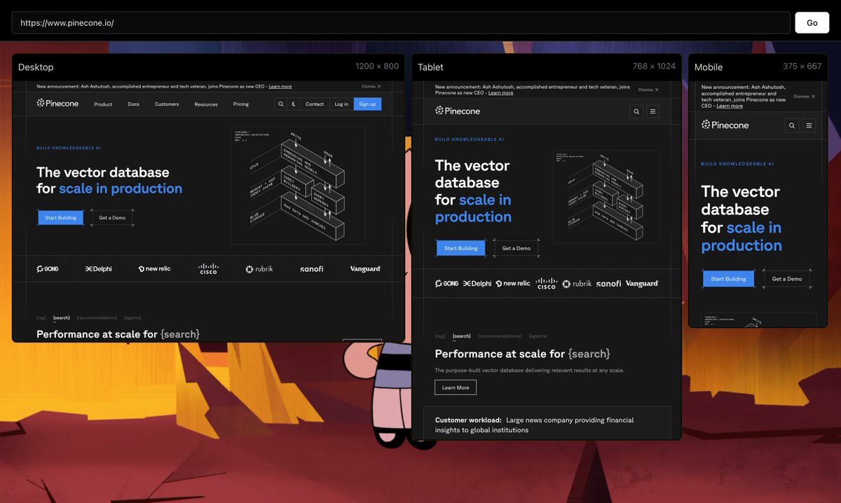 mihirtwt's tweet image. took the inspiration from sizzy [dot] co, and made my own responsive preview tool.

this MVP version can show desktop, tablet, and mobile view in one screen.

i will try to add all the remaining most used feature to this next weekend.