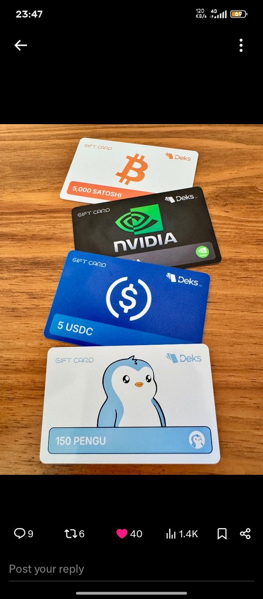 DaveDikoo's tweet image. @deksxyz @zoltfella
🚀 NEW ERA OF GIFTING IS HERE!
Say goodbye to boring gift cards — say hello to Deks, the easiest way to gift crypto 💸
Turn any $SOL token into a beautiful gift card your friends can claim instantly.
👇 Let’s break it down.