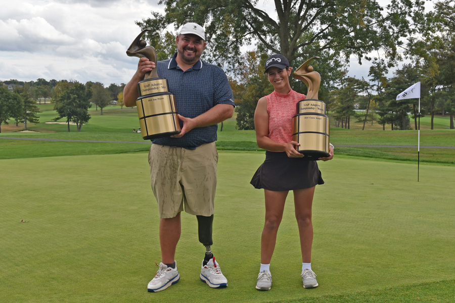 GAofPhilly's tweet photo. The 2nd GAP Adaptive Championship at Indian Valley Country Club is in the books.🏆🏆 

David de Garavilla of Telford, Pa. captures the Men's Overall title. Cassie Sengul of Manassas, Va. defends her title in the Women's Overall.

RECAP➡️  https://t.co/79nPpSyDzf https://t.co/3IdOnrjA6L