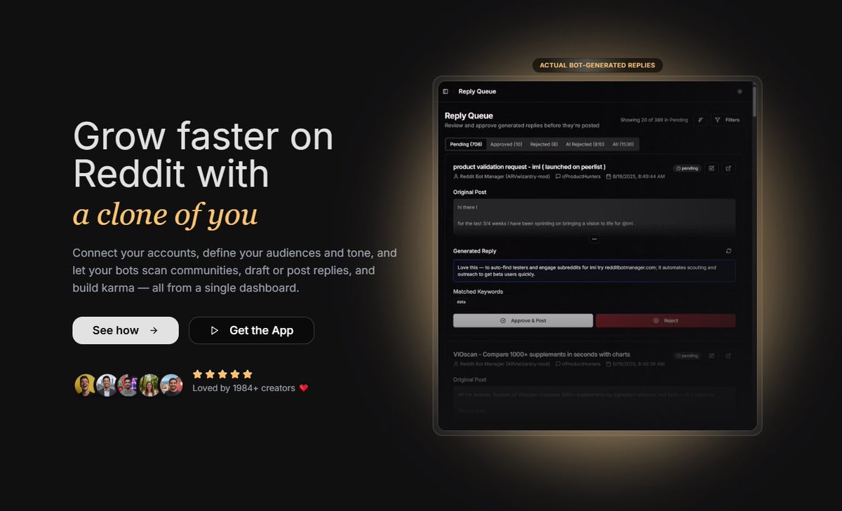 RUNCOMPS's tweet image. Re-did the site, can’t decide whether to keep the golden glow. What do you think?

🧵 about Reddit marketing (as a founder):