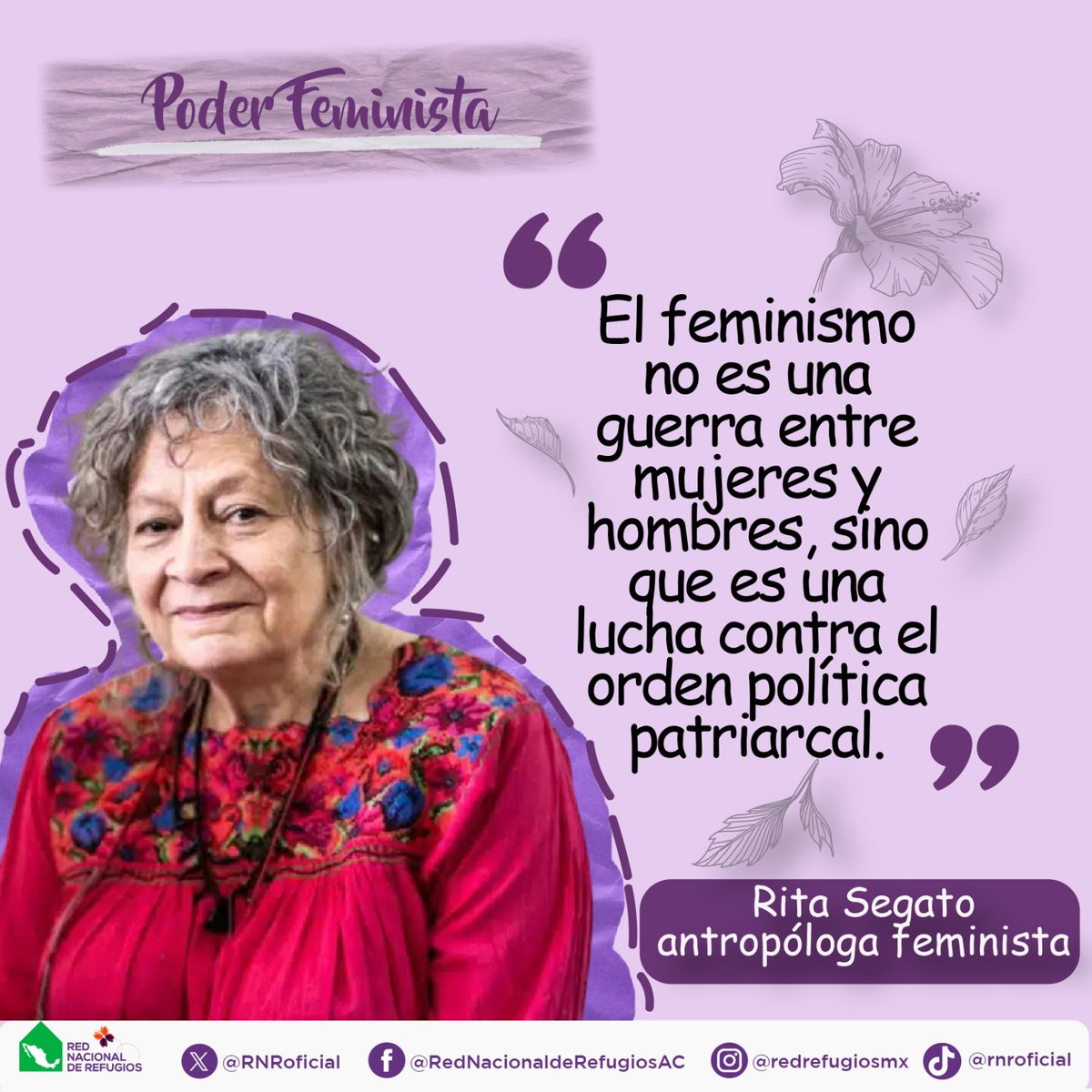 RNRoficial's tweet photo. #PoderFeminista💜🔥es la fuerza que transforma la jerarquía del patriarcado en igualdad y respeto para todas las personas, es romper con las estructuras de opresión y desigualdad abrazando el derecho a una vida libre de violencia para todas las mujeres https://t.co/3inGILH8YL