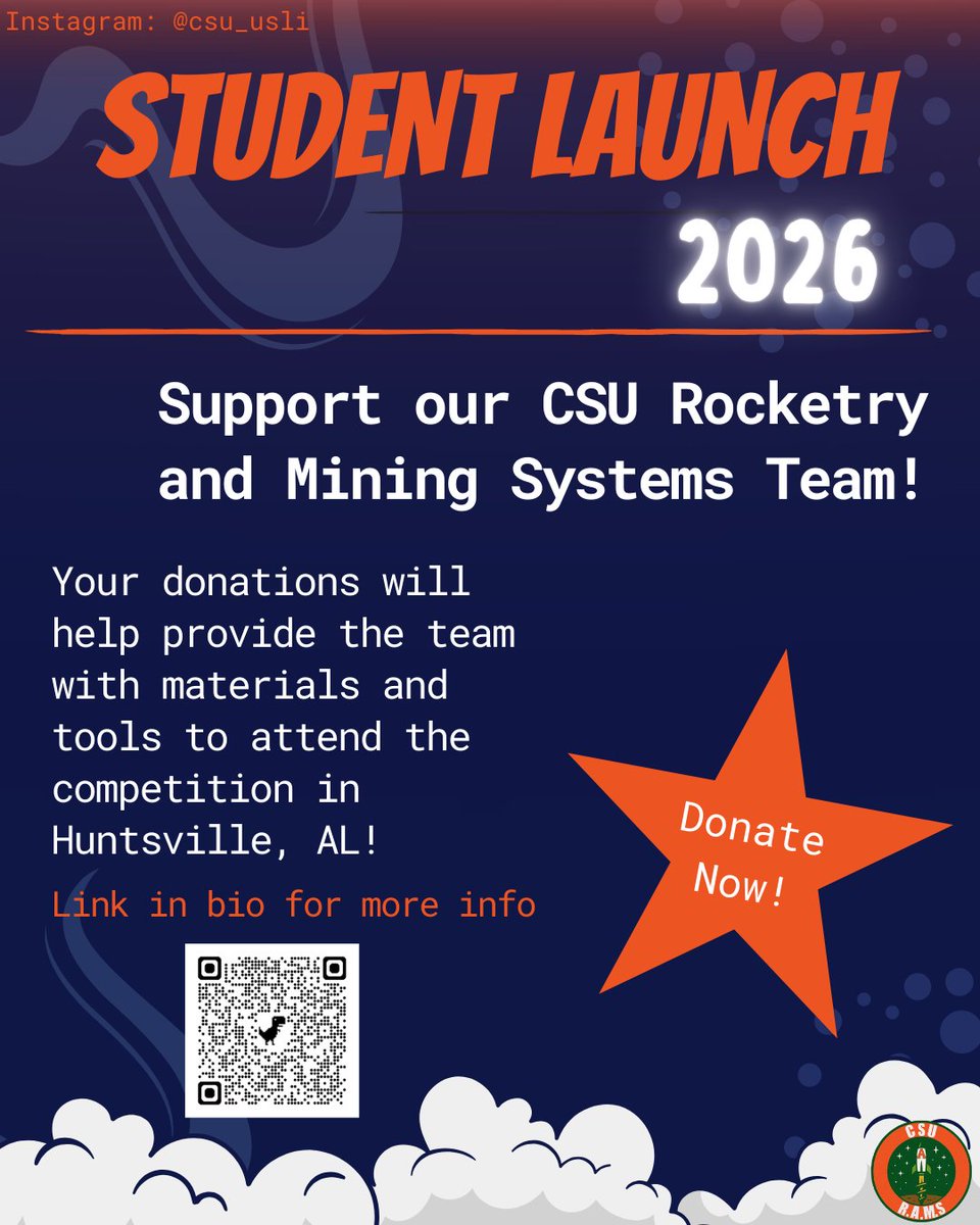 CSU_USLI's tweet image. give.colostate.edu/schools/Colora…
#NASA #USLI #CSU #ColoradoStateUniversity #Donate