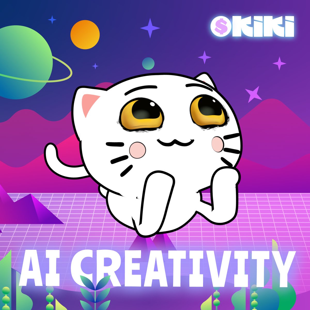 KIKIcatofficial's tweet photo. KiKi isn’t anti-AI. He’s pro-human creativity, pro-imperfection, pro-meme warfare. 😼 https://t.co/aDqBfaVo9Z